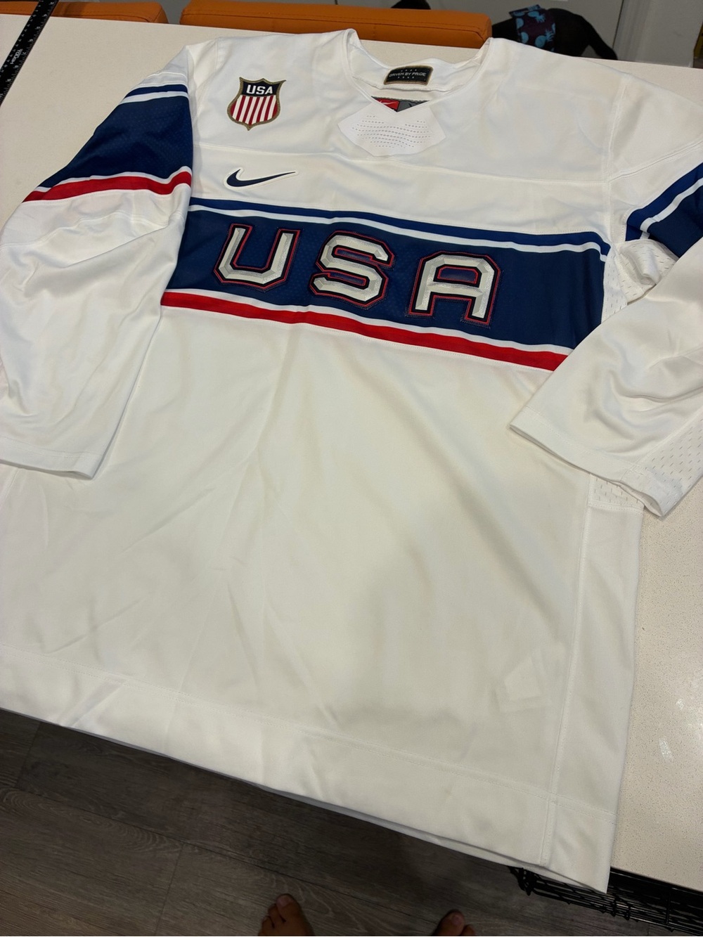 Nike USA Men’s Team White & Blue Hockey Jersey